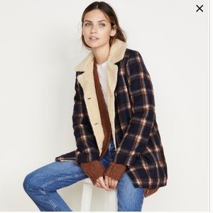 Rolla’s women’s Checkered Plaid Sherpa Jacket